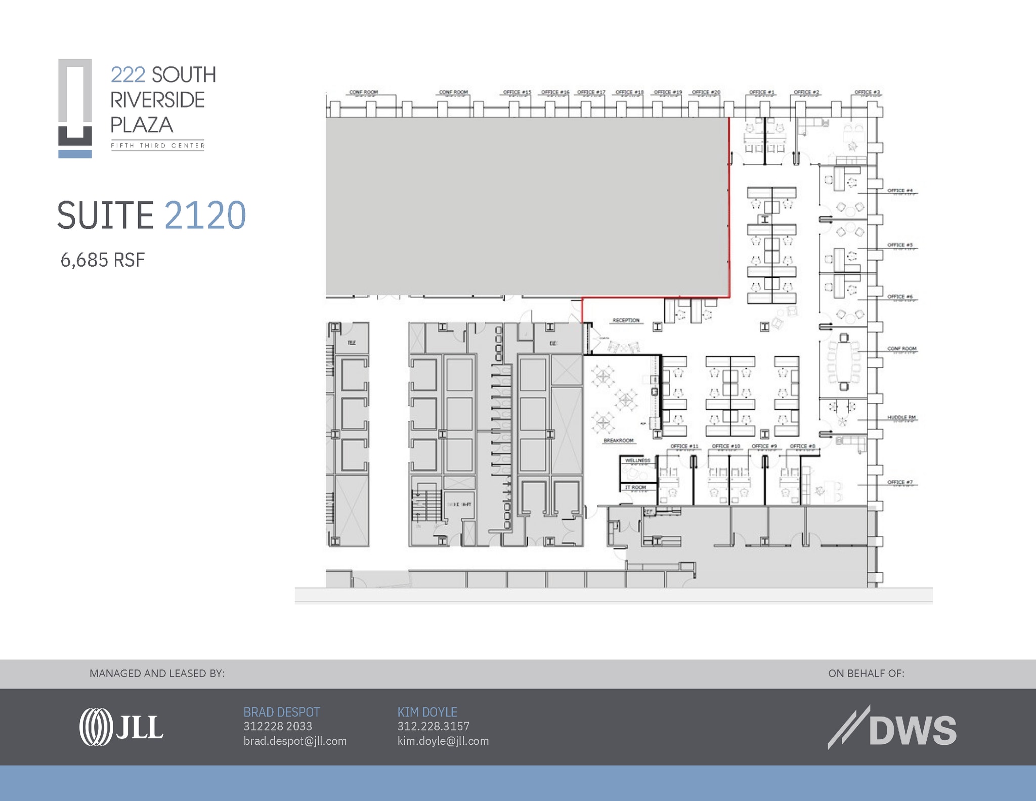 222 S Riverside Plz, Chicago, IL à louer Plan d’étage- Image 1 de 1