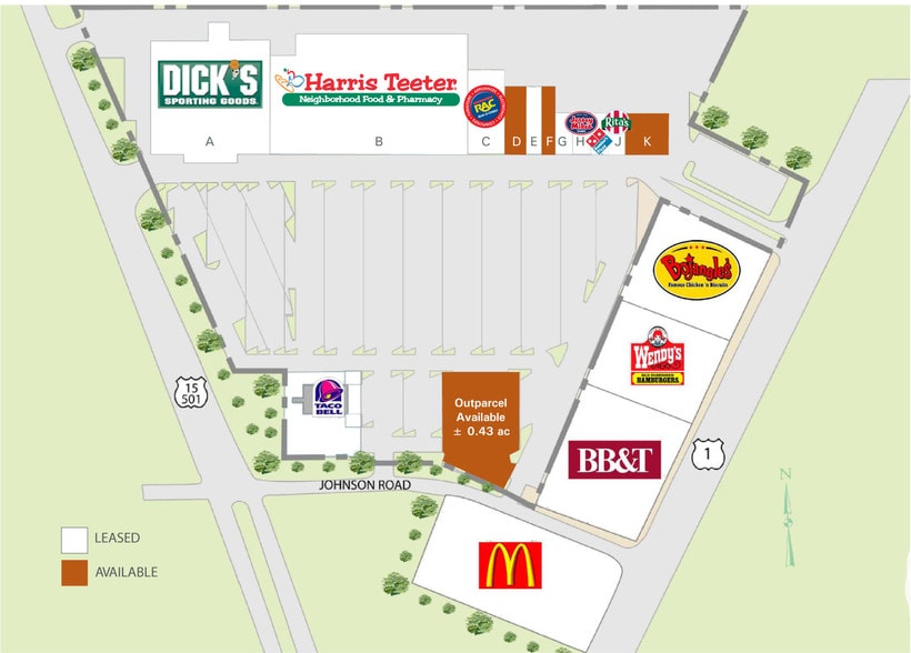 1804 Center Park Shopping Ctr, Aberdeen, NC à louer - Plan de site - Image 3 de 18