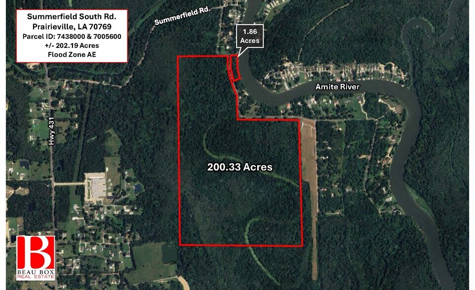 TBD Summerfield S Rd, Prairieville, LA for sale - Aerial - Image 1 of 3