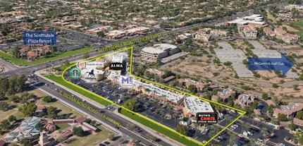 7001 N Scottsdale Rd, Scottsdale, AZ - AERIAL  map view