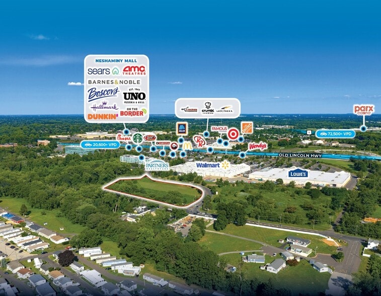 Intersection of Old Lincoln Hwy & Horizon Blvd, Bensalem, PA for sale - Building Photo - Image 1 of 4