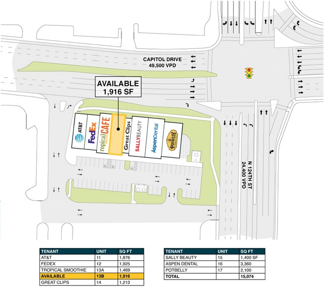 12455 W Capitol Dr, Brookfield, WI à louer - Photo du bâtiment - Image 2 de 10