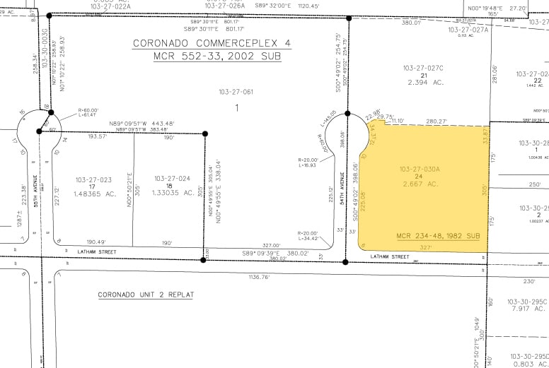 1201 N 54th Ave, Phoenix, AZ for lease - Plat Map - Image 2 of 6