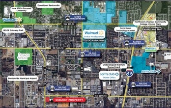 2905 SE Walton Blvd, Bentonville, AR - Aerial  map view