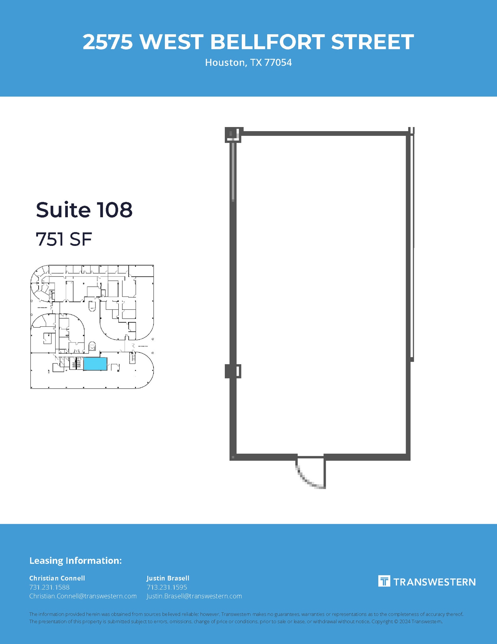 2575 W Bellfort St, Houston, TX à louer Plan d’étage- Image 1 de 1