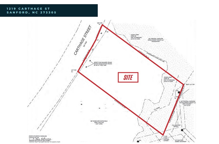 1219 Carthage St, Sanford, NC à vendre - Plan de site - Image 3 de 5