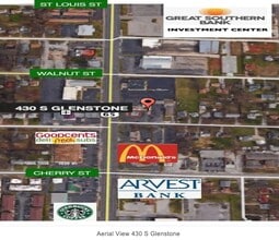 430 S Glenstone Ave, Springfield, MO - AÉRIEN  Vue de la carte