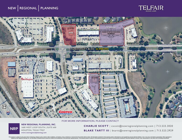 Nwc Of University Blvd, Sugar Land, TX à louer - Aérien - Image 2 de 5