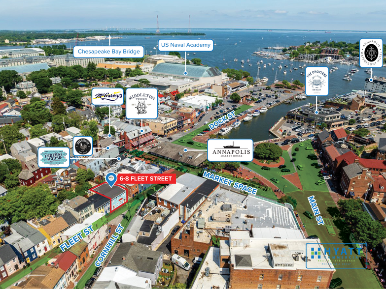 6 Fleet St, Annapolis, MD à vendre - Aérien - Image 2 de 14