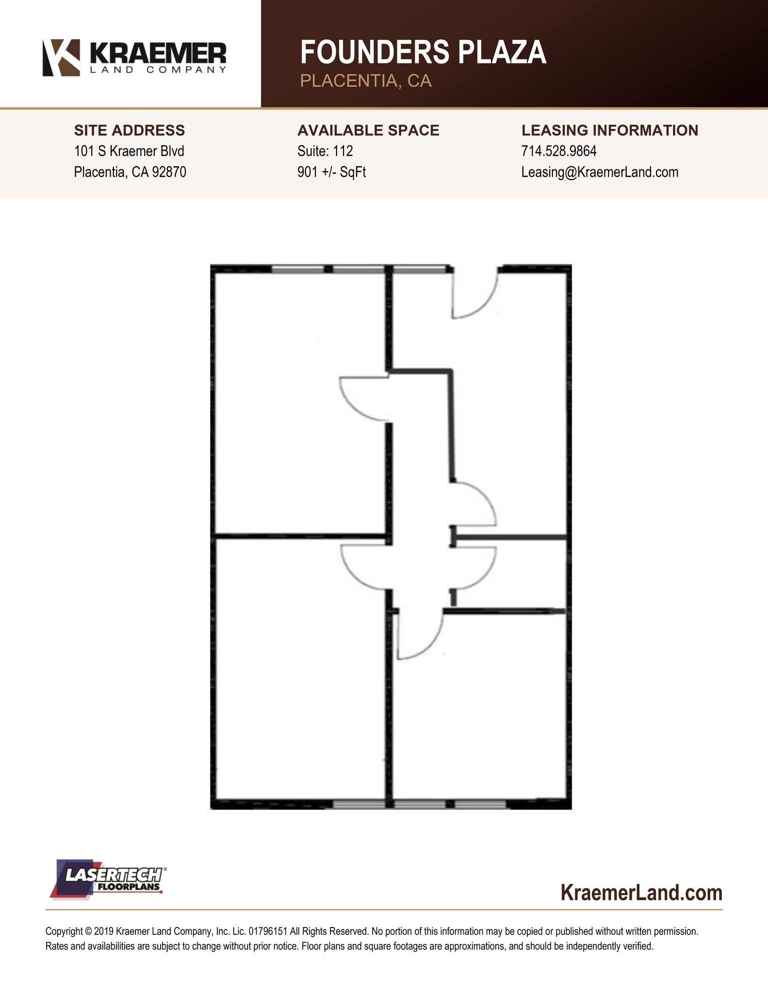 151 N Kraemer Blvd, Placentia, CA à louer Plan de site- Image 1 de 1