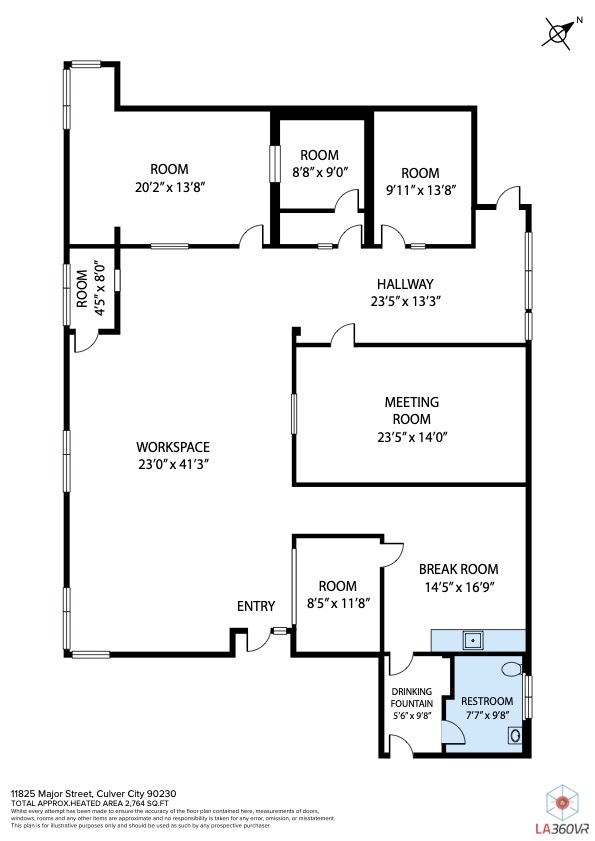 11825 Major St, Culver City, CA à louer Plan d  tage- Image 1 de 1