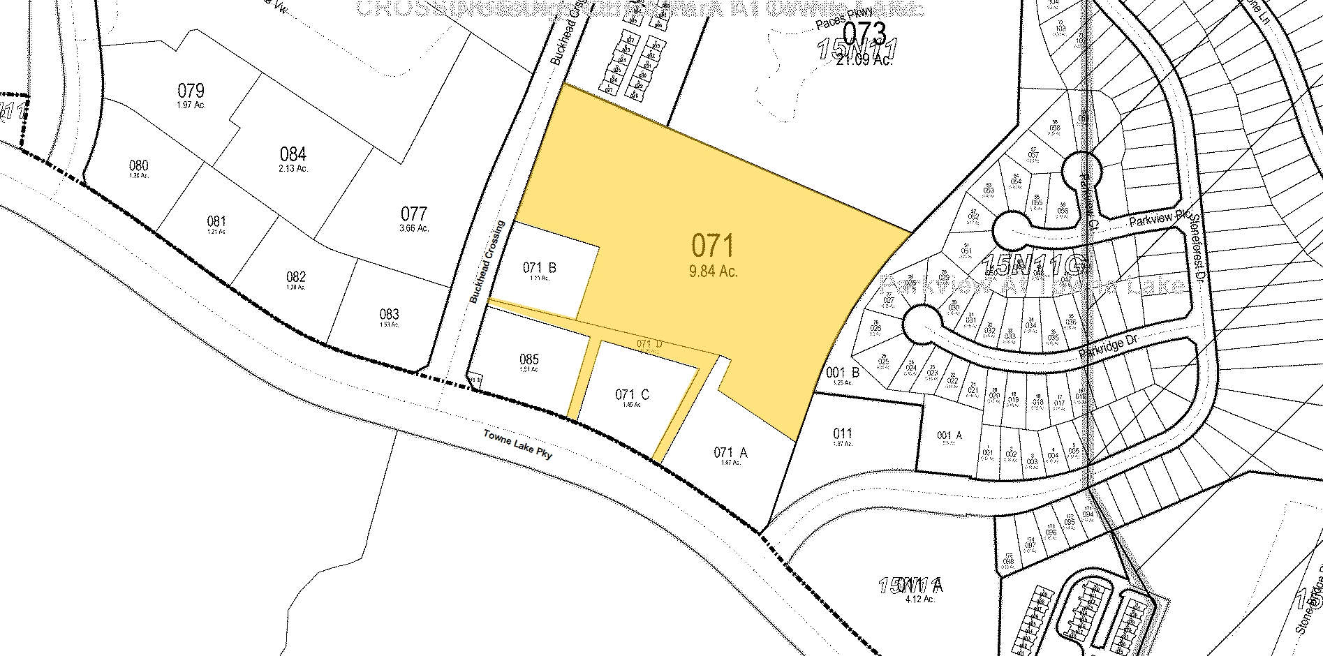 1426-1432 Towne Lake Pky, Woodstock, GA à vendre Plan cadastral- Image 1 de 1