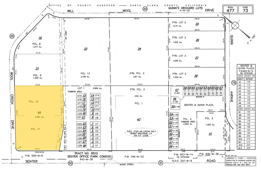 2000-2036 Senter Rd, San Jose, CA à vendre - Plan cadastral - Image 1 de 1