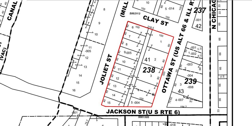 51 W Jackson St, Joliet, IL à louer - Plan cadastral - Image 2 de 2