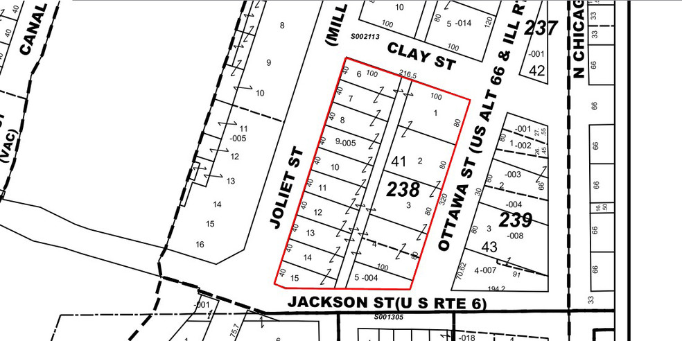 51 W Jackson St, Joliet, IL for lease - Plat Map - Image 2 of 2