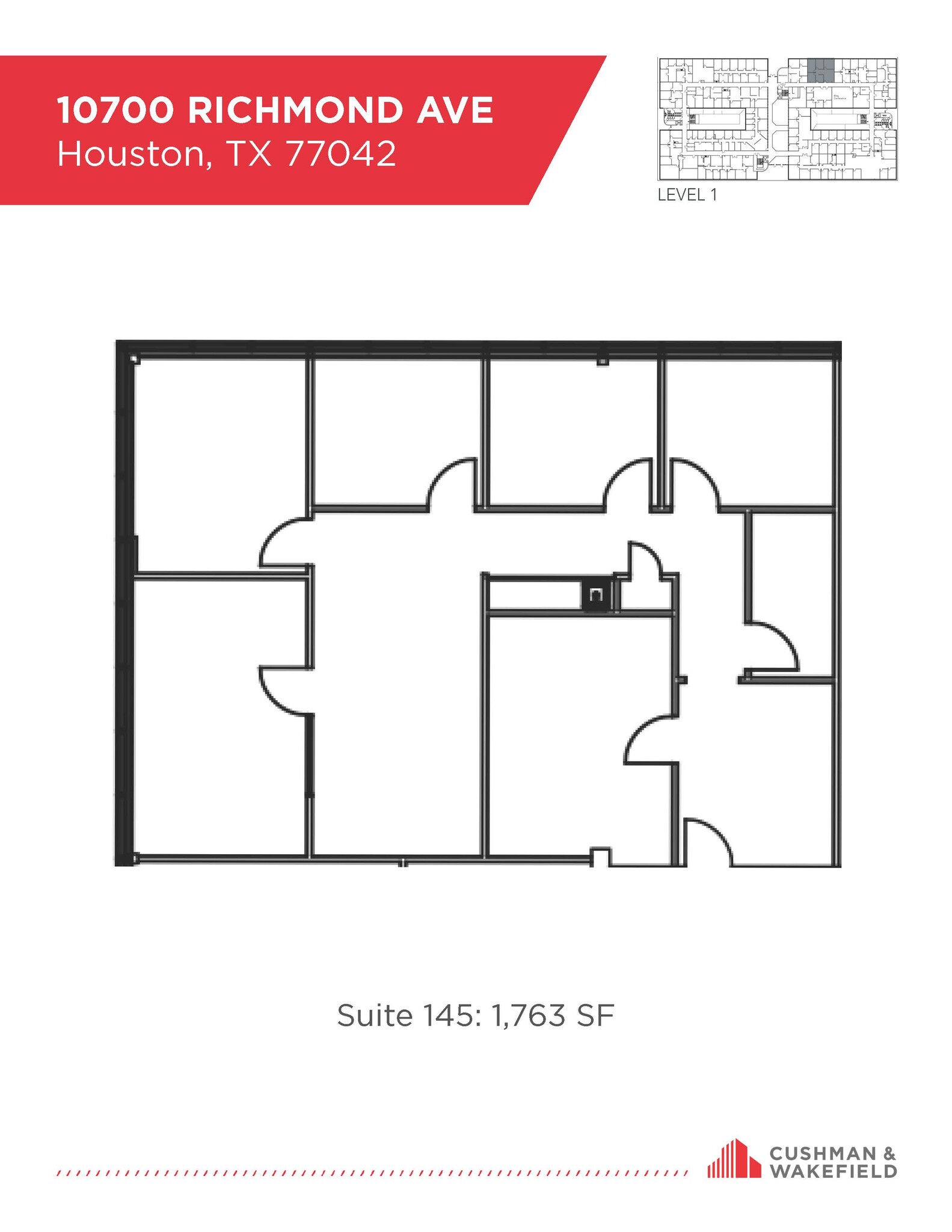 10700 Richmond Ave, Houston, TX à louer Plan d’étage- Image 1 de 1