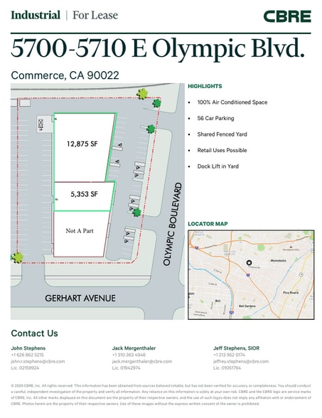 5700-5714 E Olympic Blvd, Commerce, CA à louer - Plan d’étage - Image 3 de 3