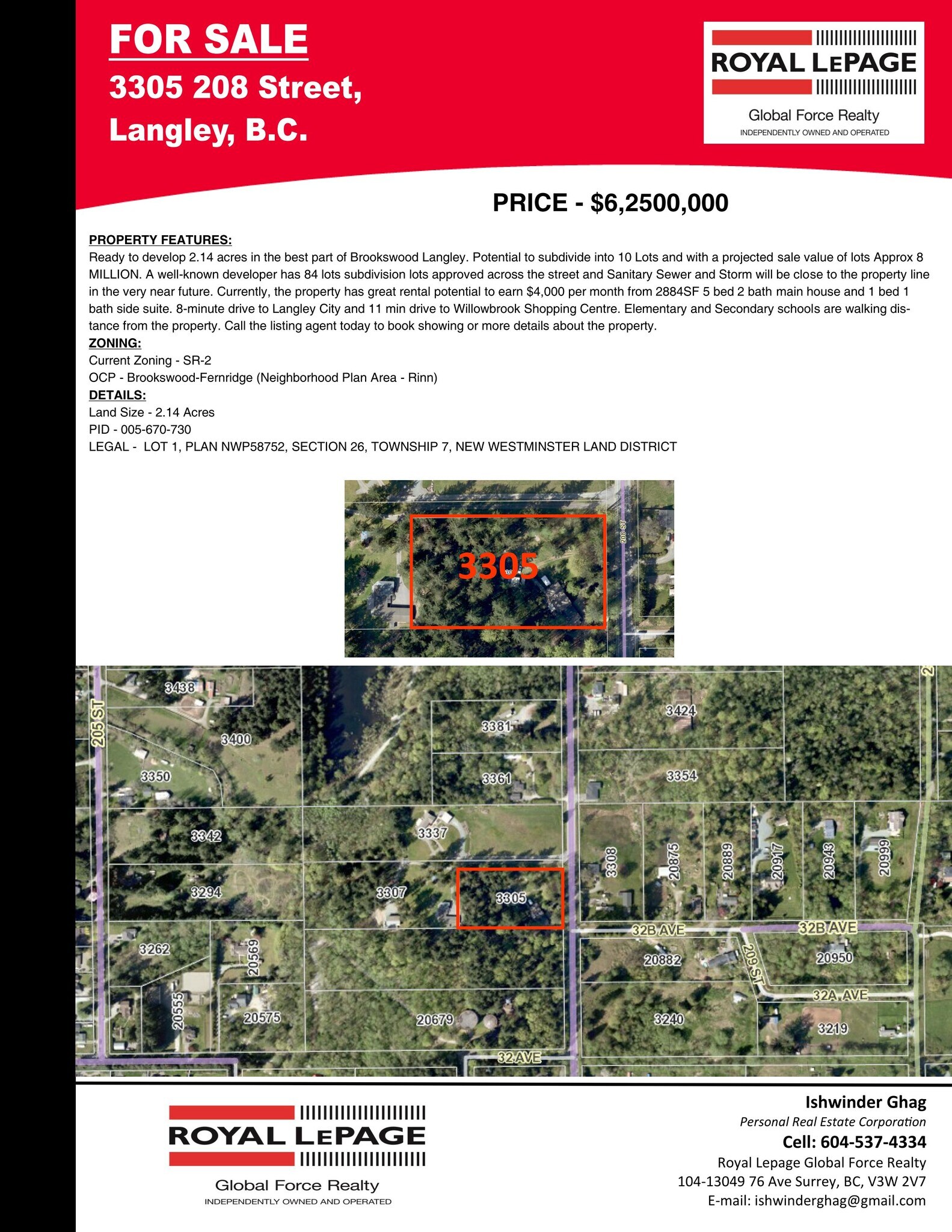 3305 208 St, Langley, BC for sale Building Photo- Image 1 of 1