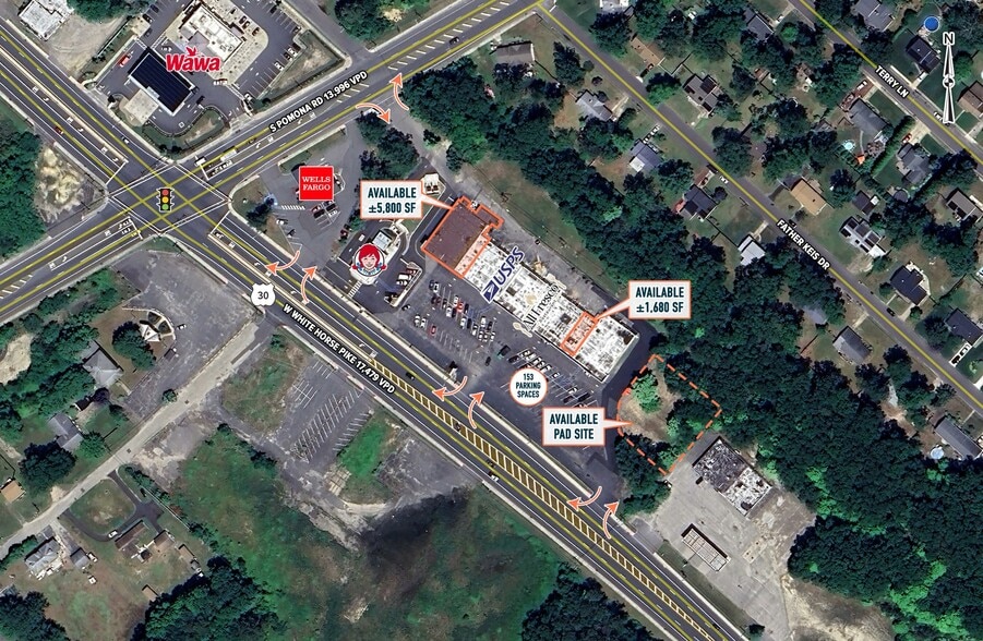 269 W White Horse Pike, Egg Harbor City, NJ for lease - Aerial - Image 2 of 7