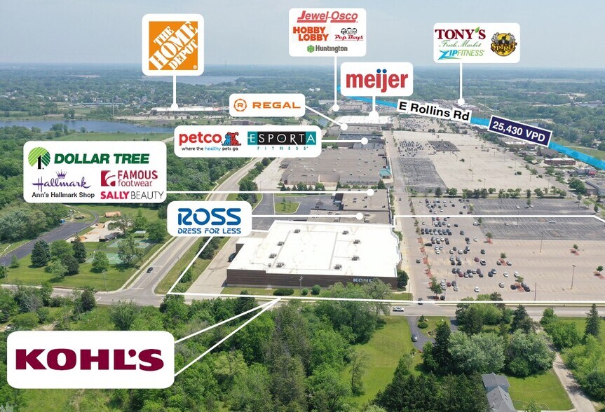 230 E Rollins Rd, Round Lake Beach, IL à vendre - Photo du bâtiment - Image 2 de 4