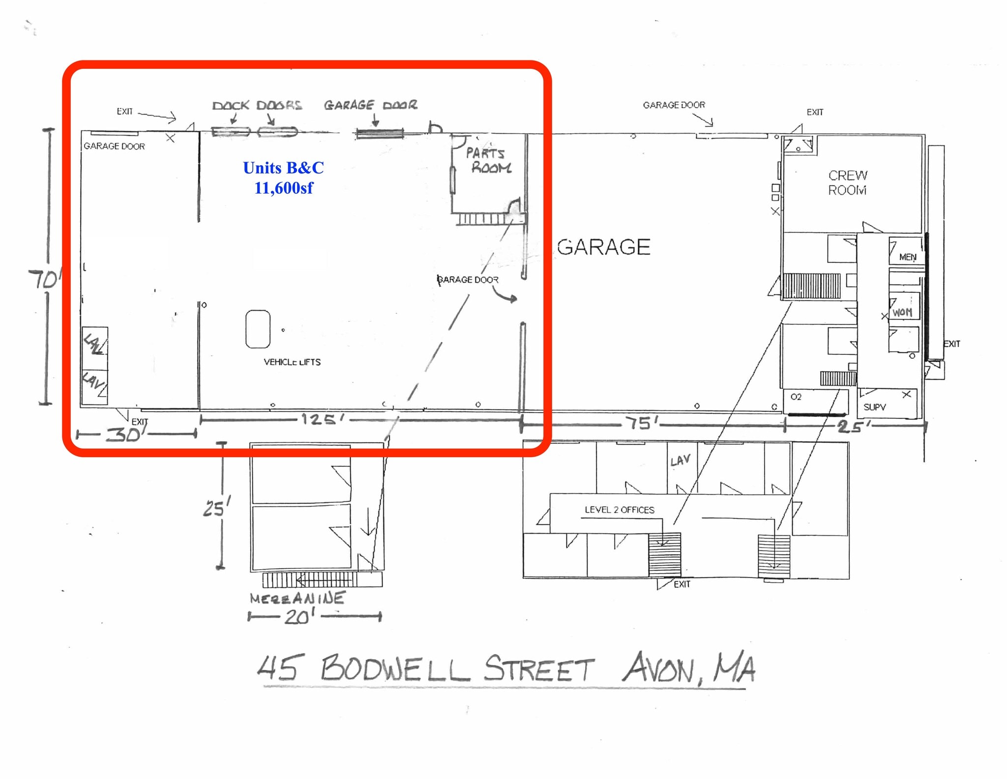 45 Bodwell St, Avon, MA for lease Site Plan- Image 1 of 1