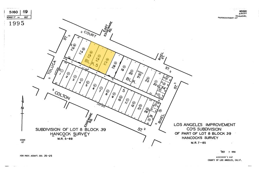 1272-1276 W Court St, Los Angeles, CA à vendre - Plan cadastral - Image 2 de 8