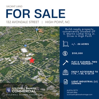 Plus de détails pour 132 Avondale Street, High Point, NC - Terrain à vendre