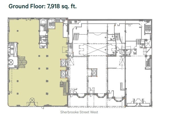 1300-1312 Rue Sherbrooke W, Montréal, QC for lease Floor Plan- Image 1 of 3