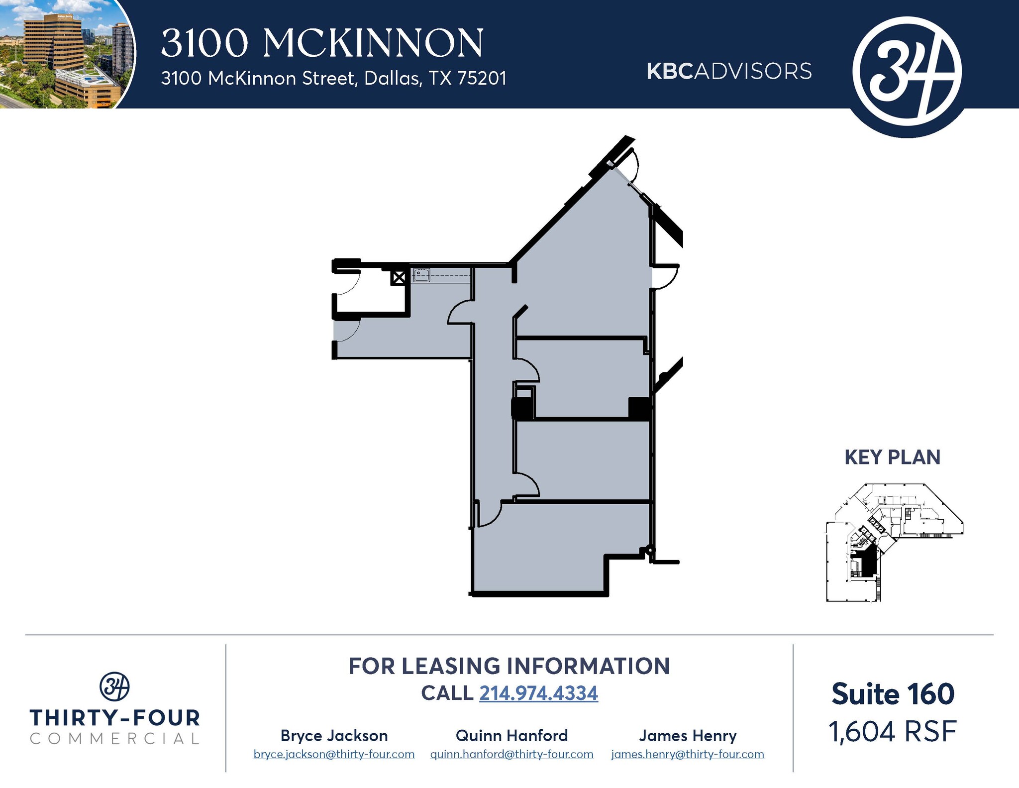 3100 McKinnon St, Dallas, TX à louer Plan d’étage- Image 1 de 1