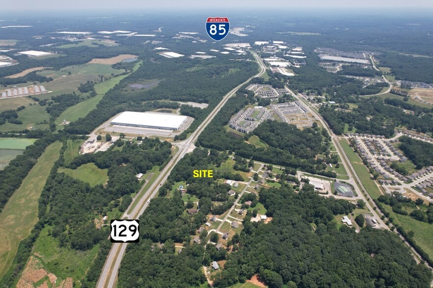 0 Highway 129 N & Wayne Poultry Road, Pendergrass, GA for sale - Aerial - Image 2 of 16