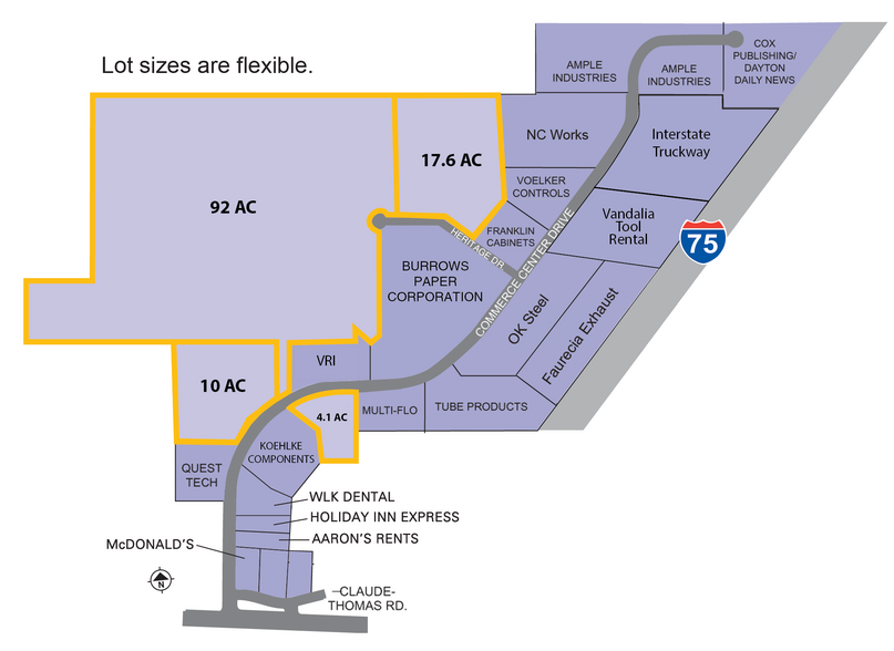 I-75 & State Route 73, Franklin, OH à vendre - Plan de site - Image 2 de 2