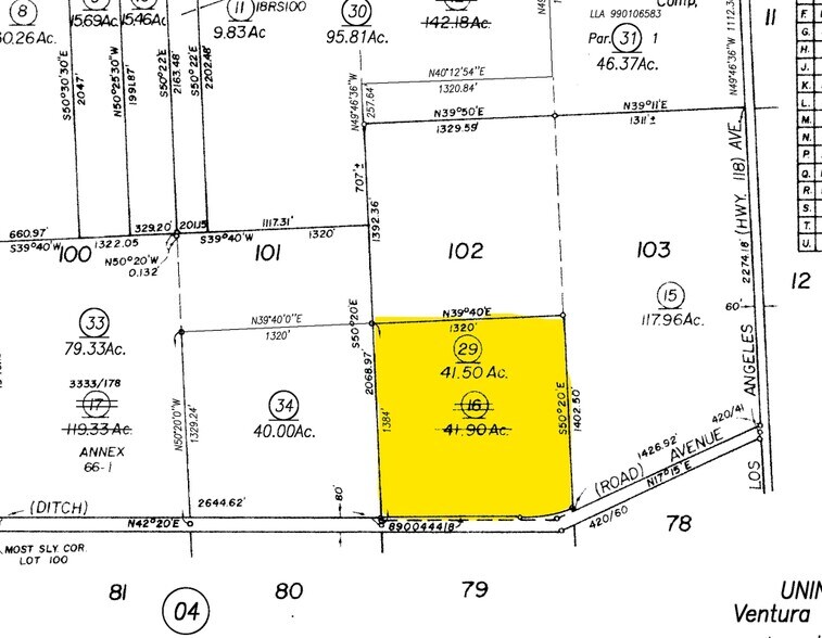 6135 N Rose Ave, Oxnard, CA for sale - Plat Map - Image 1 of 1