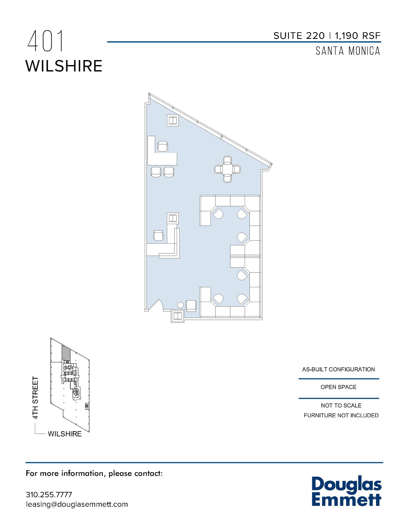 401 Wilshire Blvd, Santa Monica, CA à louer Plan d  tage- Image 1 de 1