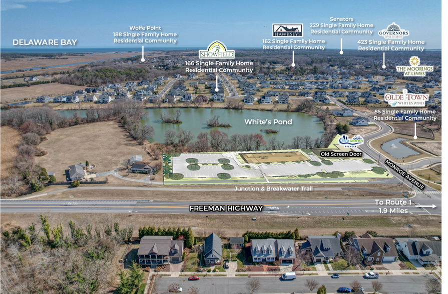 209 Monroe Ave, Lewes, DE à vendre - Aérien - Image 3 de 7