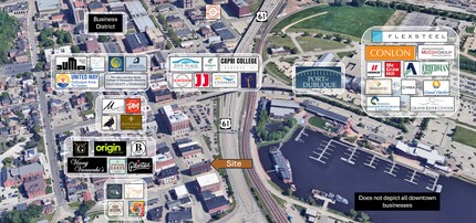 100 Main St, Dubuque, IA - Aerial  map view