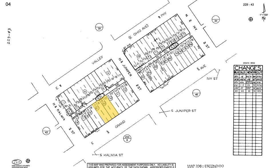 224-228 E Grand Ave, Escondido, CA à vendre - Plan cadastral - Image 2 de 5