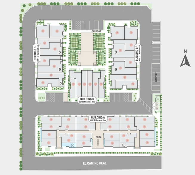 3041 El Camino Real, Santa Clara, CA à vendre - Plan de site - Image 2 de 2