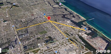 501 SE 12th St, Fort Lauderdale, FL - Aérien  Vue de la carte