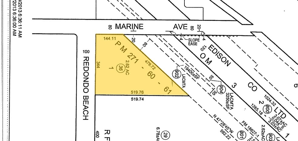 2400 Marine Ave, Redondo Beach, CA for lease - Plat Map - Image 3 of 3