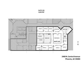 2400 N Central Ave, Phoenix, AZ à louer Plan de site- Image 1 de 2