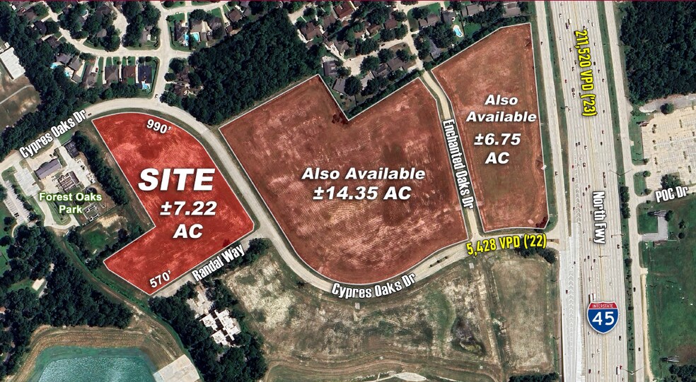 IH-45 @ Cypress Oaks Dr, Spring, TX à vendre - Photo du bâtiment - Image 1 de 2