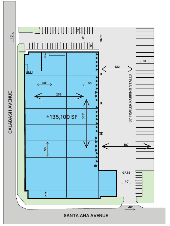 13930 Santa Ana Ave, Fontana, CA for lease Floor Plan- Image 1 of 1