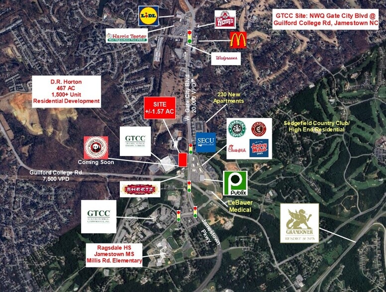 6014-6016 W Gate City Blvd, Jamestown, NC à louer - Photo du bâtiment - Image 2 de 2