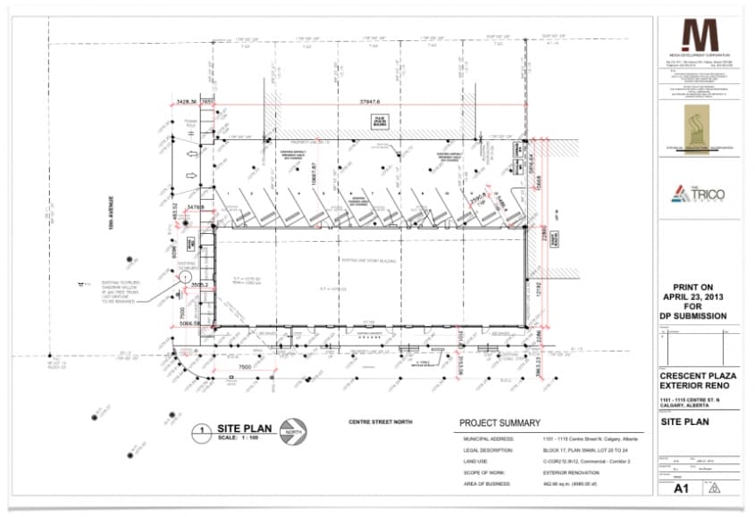 1101-1115 Centre St N, Calgary, AB for sale Site Plan- Image 1 of 1