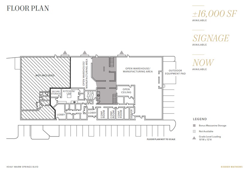 45445-45461 Warm Springs Blvd, Fremont, CA à louer - Plan d’étage - Image 2 de 2