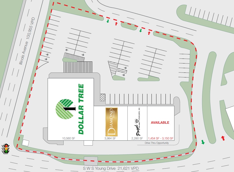 2102 S W S Young Dr, Killeen, TX for lease Floor Plan- Image 1 of 1