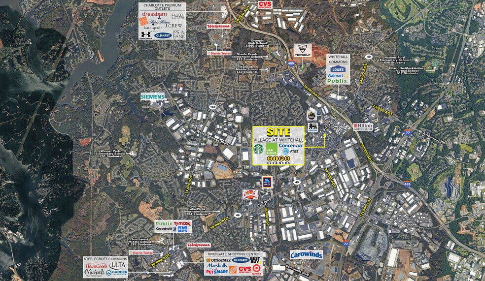 8943 S Tryon St, Charlotte, NC for lease - Aerial - Image 2 of 3