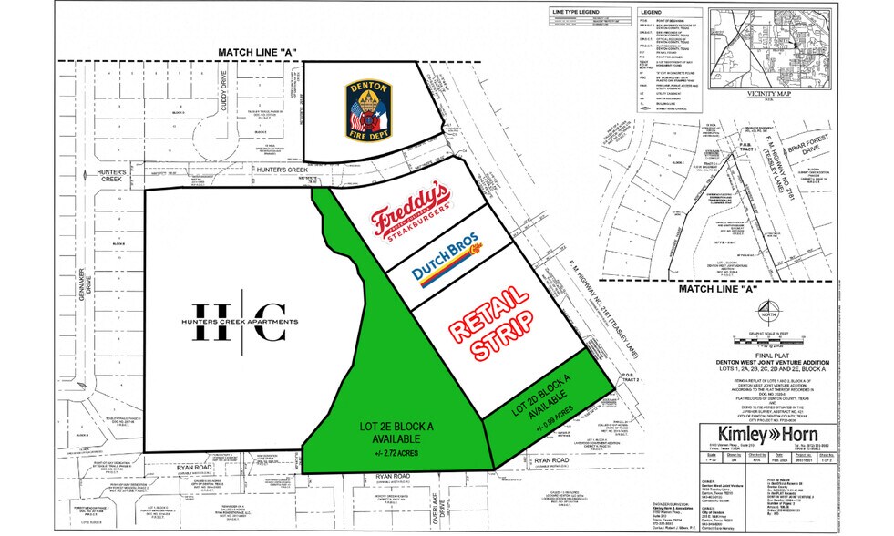 NWC Teasley Ln & Ryan Rd, Denton, TX à vendre - Plan cadastral - Image 3 de 5