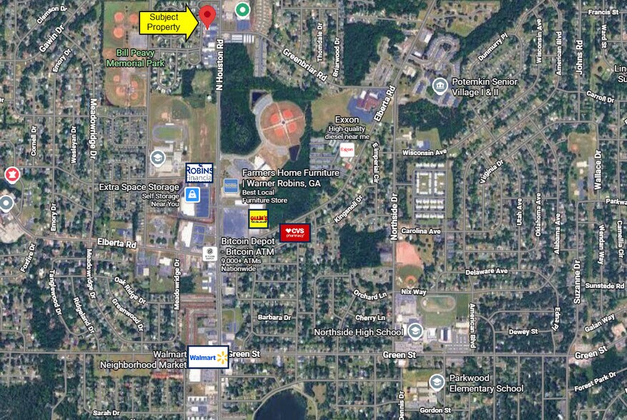 1035 N Houston Rd, Warner Robins, GA à louer - Aérien - Image 3 de 3