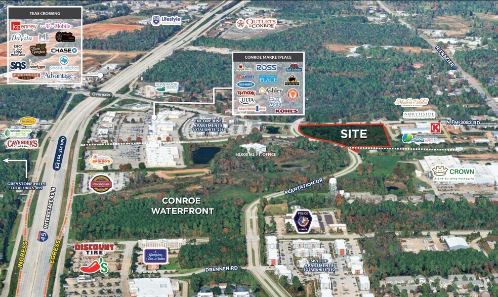 Plantation, Conroe, TX à vendre - Aérien - Image 2 de 3